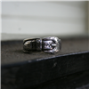 ST STERLING SILVER BUCKLE RING 8 